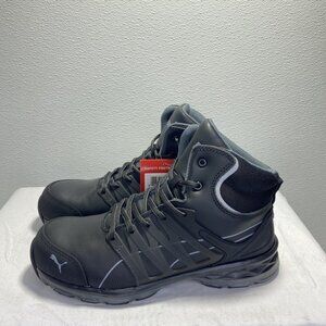 NEW PUMA  Velocity 2.0 Blak Mid Top Mesh Leather Comfort Sneaker Mens Size 9.5